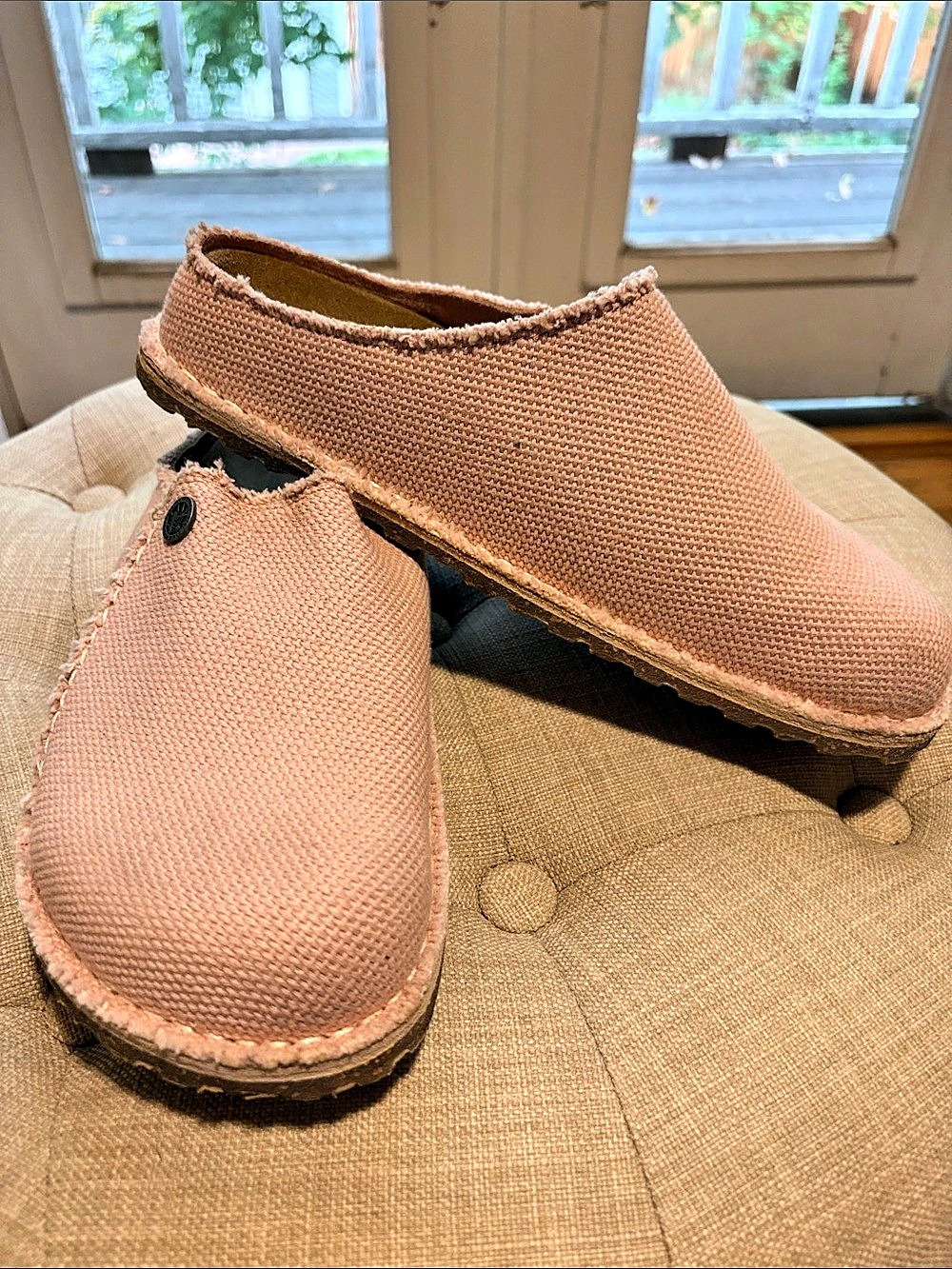 Birkenstock Zermatt Canvas Clogs in Pink EU 39